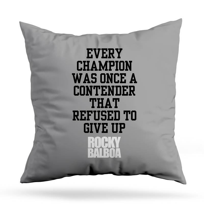 Cojin Deco Rocky Balboa Frase 2 (D1348 Boleto.Store)