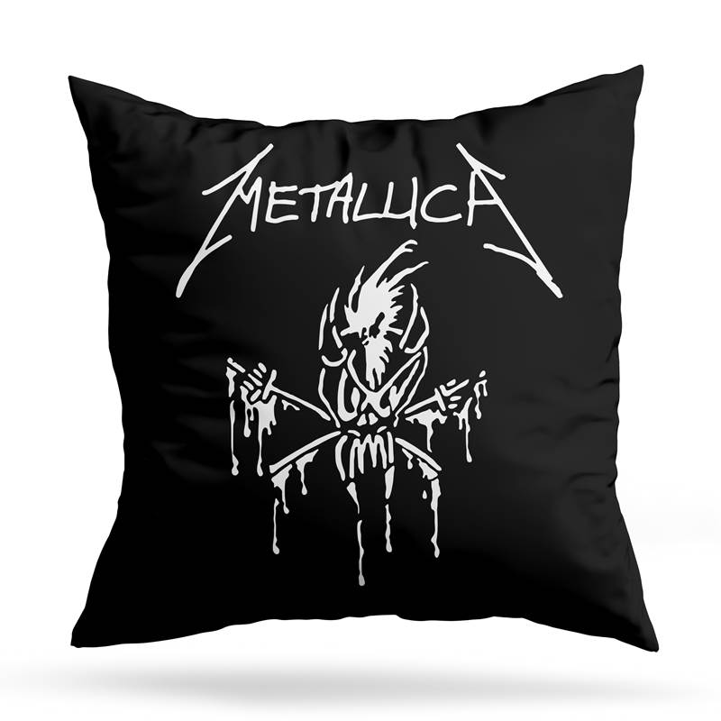 Cojin Deco Metallica Craneo (D1625 Boleto.Store)