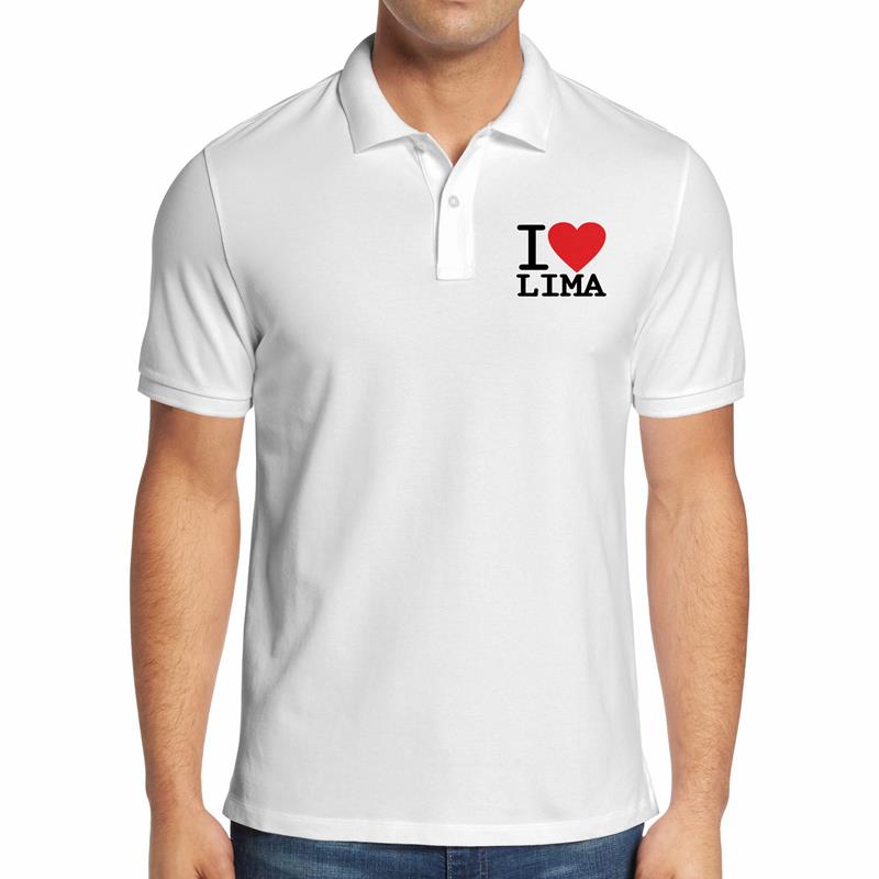 Polo Pique Varon Yo Amo Lima (D0004 Boleto.Store)