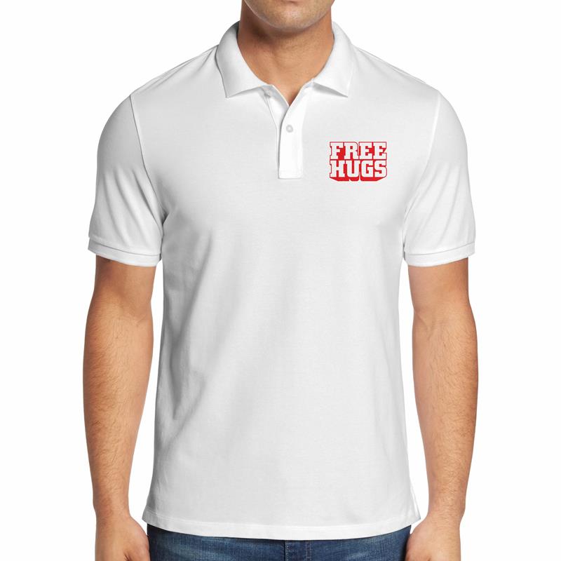 Polo Pique Varon Free Hugs (D0027 Boleto.Store)