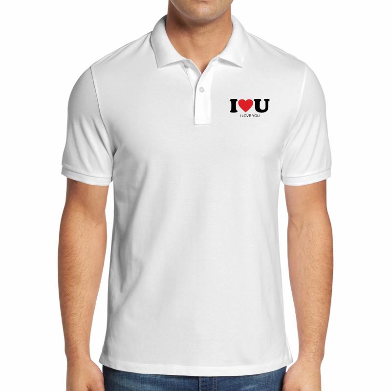 Polo Pique Varon I Love You (D0028 Boleto.Store)