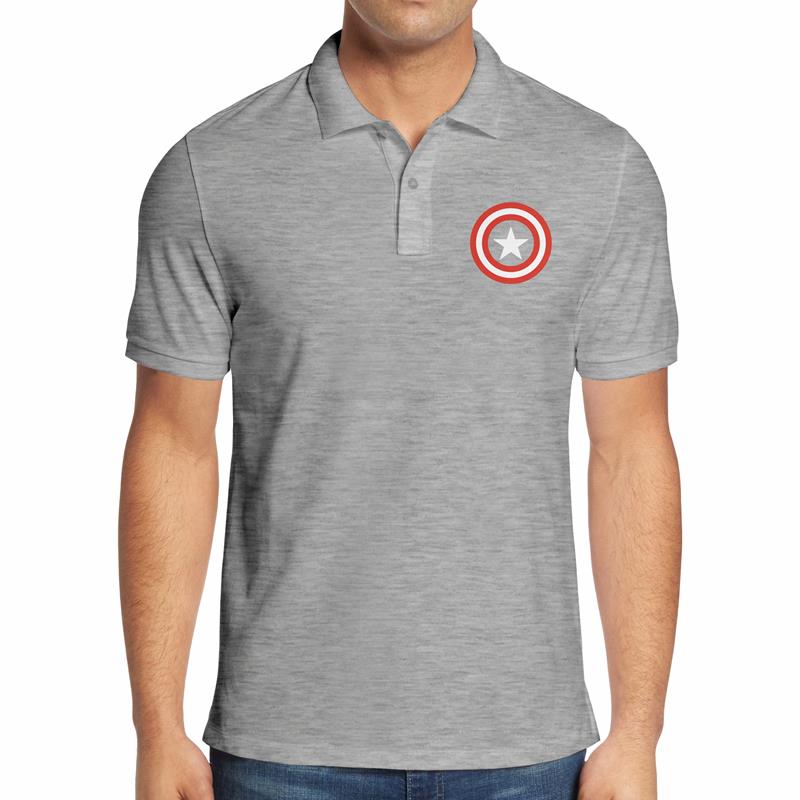 Polo Pique Varon Capitan America (D0035 Boleto.Store)