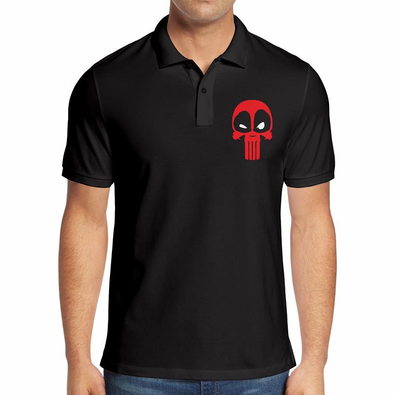 Polo Pique Varon Deadpool Cartoon 2 (D1491 Boleto.Store)