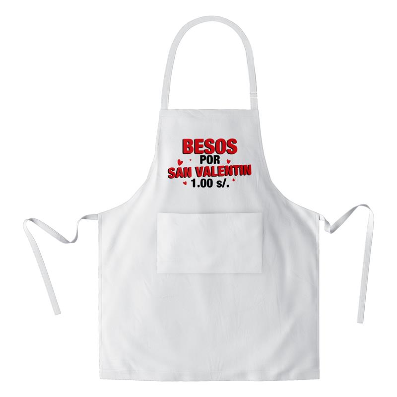 Mandil Besos Por San Valentin (D0025 Boleto.Store)