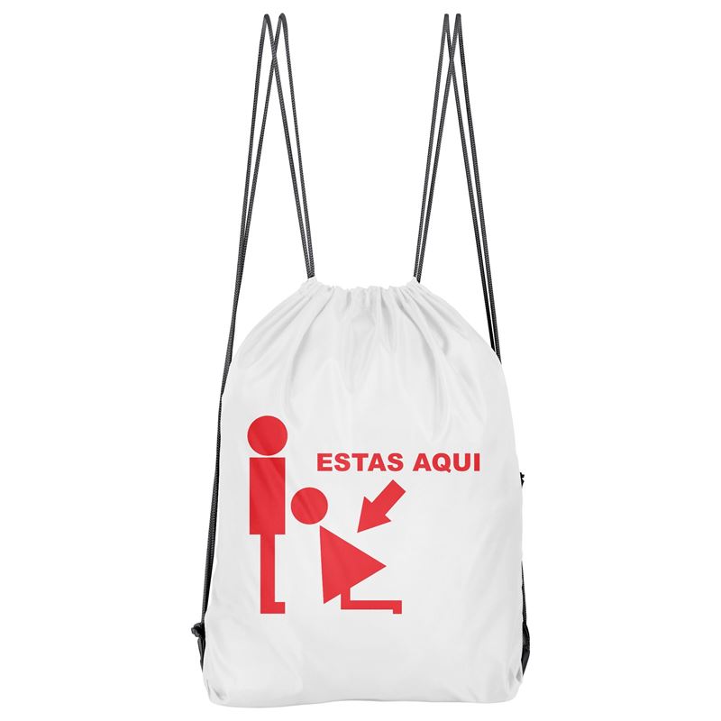 Bolso Deportivo Estas Aquí (D0093 Boleto.Store)
