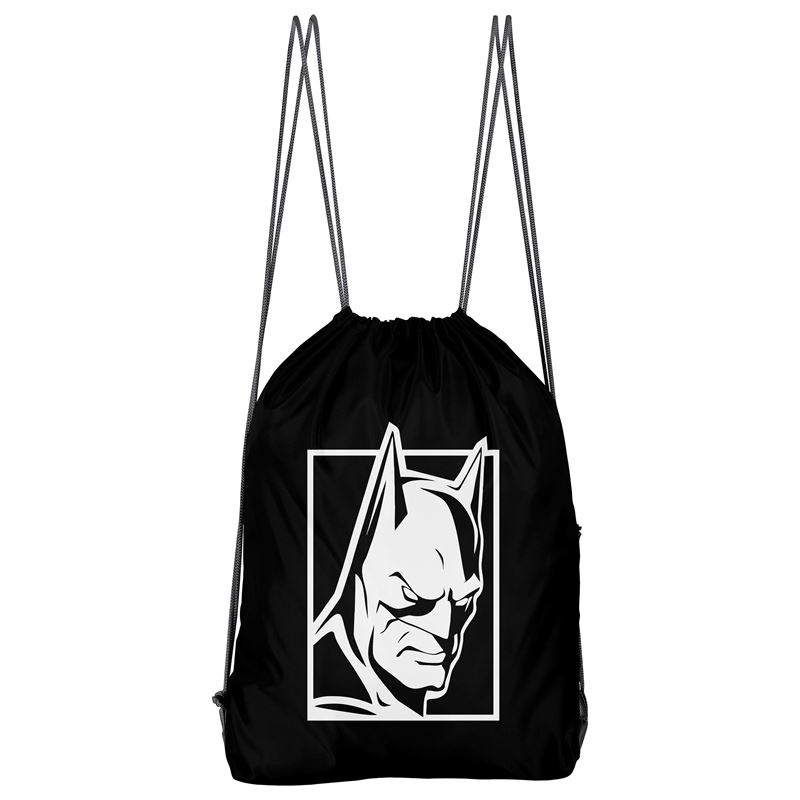 Bolso Deportivo Batman Face White (D1415 Boleto.Store)