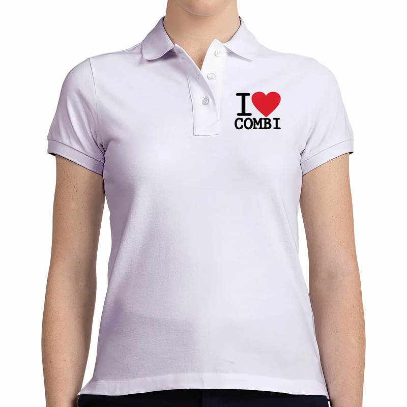 Polo Pique Dama I Love Combi (D0015 Boleto.Store)