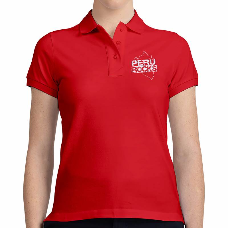 Polo Pique Dama Peru Rocks Mapa (D0020 Boleto.Store)