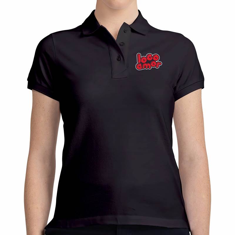 Polo Pique Dama Loco Amor (D0029 Boleto.Store)