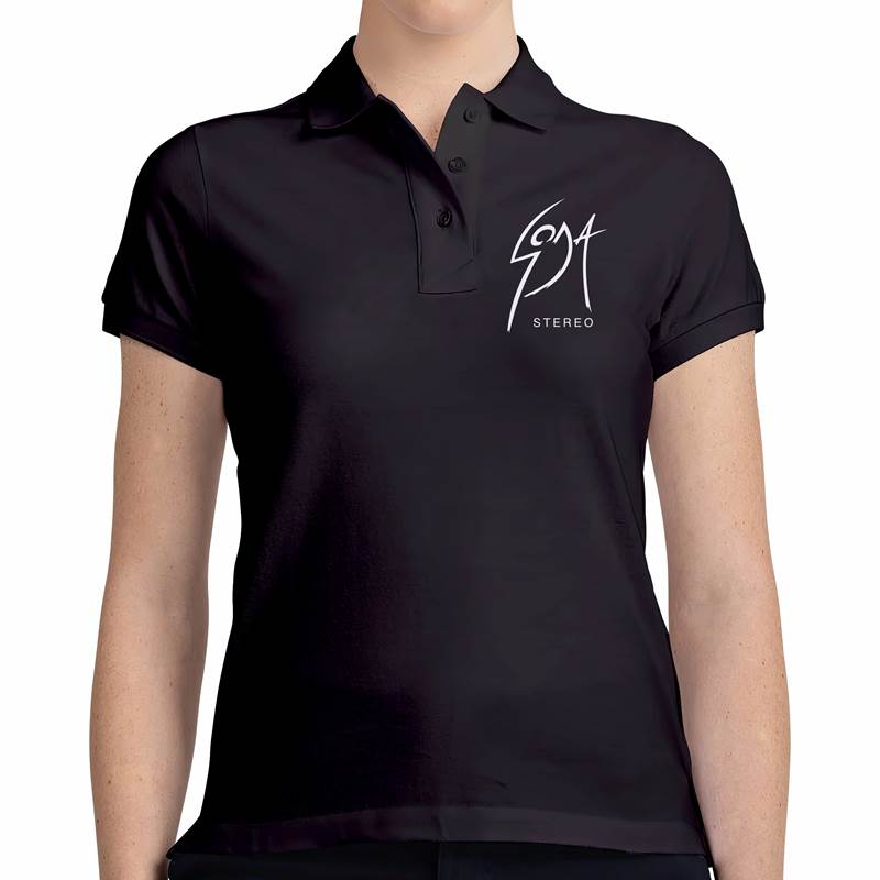 Polo Pique Dama Soda Stereo Logo (D1386 Boleto.Store)