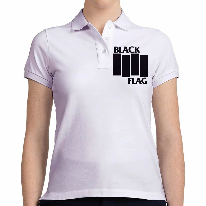 Polo Pique Dama Black Flag (D1417 Boleto.Store)