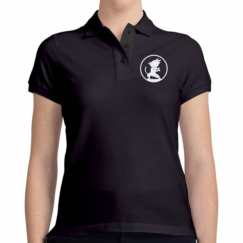 Polo Pique Dama Goku Kame Hame Ha (D1422 Boleto.Store)
