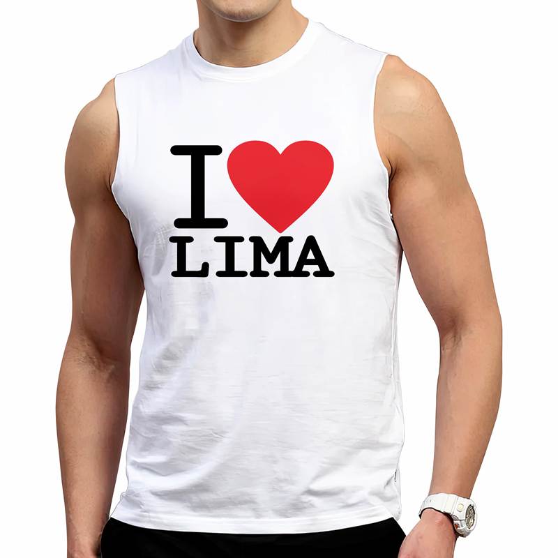 Polo Varon Manga Cero  Yo Amo Lima (D0004 Boleto.Store)