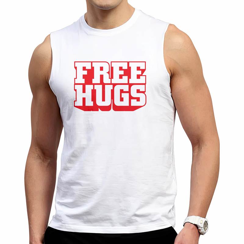 Polo Varon Manga Cero  Free Hugs (D0027 Boleto.Store)