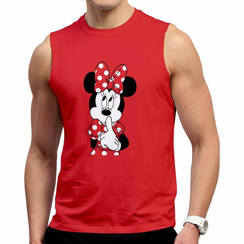 Polo Varon Manga Cero  Minnie Pensando (D1708 Boleto.Store)