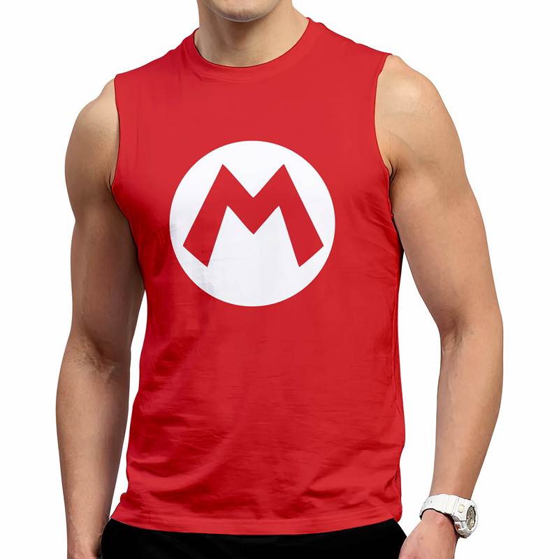 Polo Varon Manga Cero  M De Mario Bros (D1709 Boleto.Store)