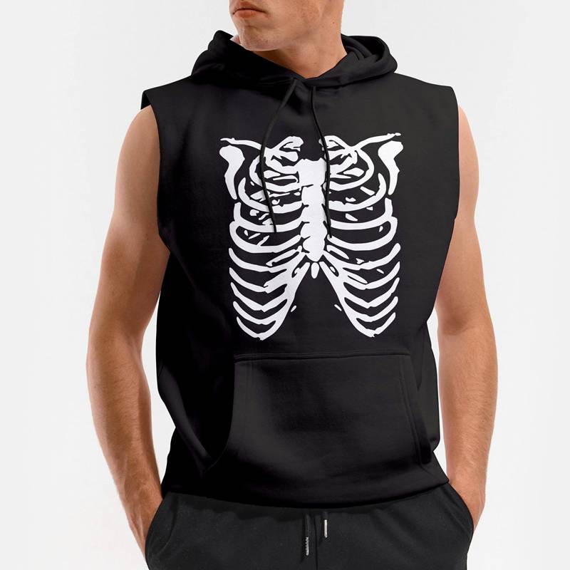 Polera Capucha sin Mangas Radiografia (D0005 Boleto.Store)