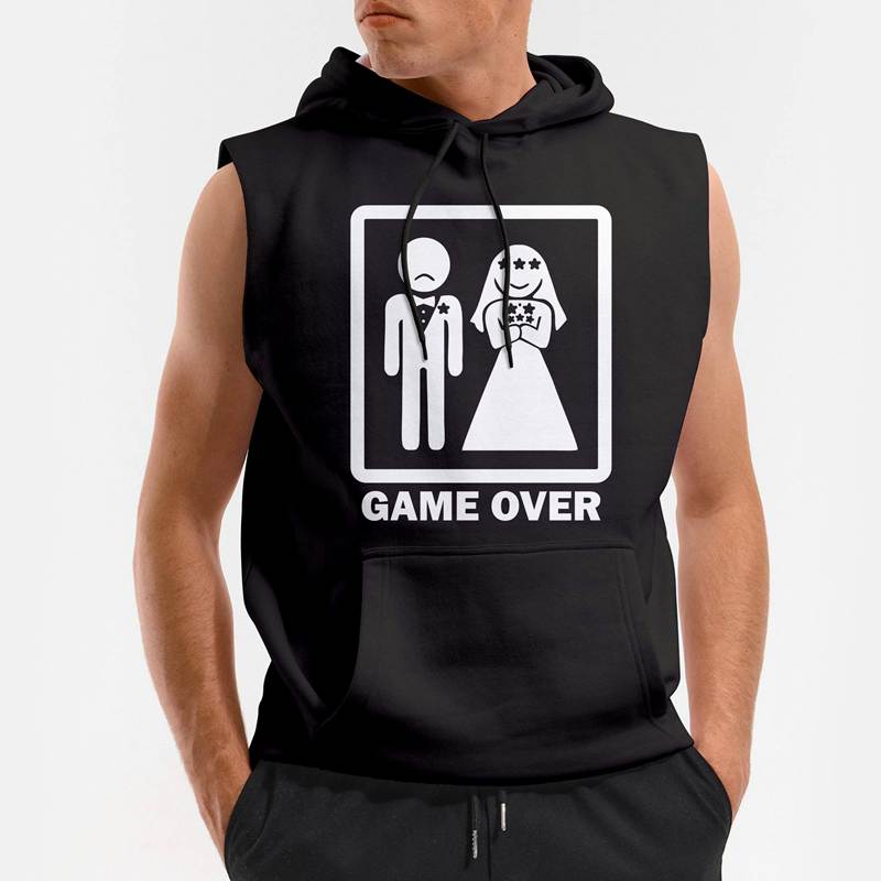 Polera Capucha sin Mangas Game Over (D0014 Boleto.Store)