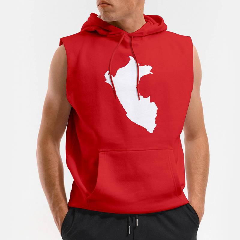 Polera Capucha sin Mangas Mapa Peru (D0017 Boleto.Store)