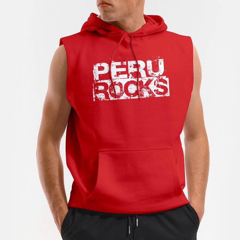 Polera Capucha sin Mangas Peru Rocks (D0019 Boleto.Store)