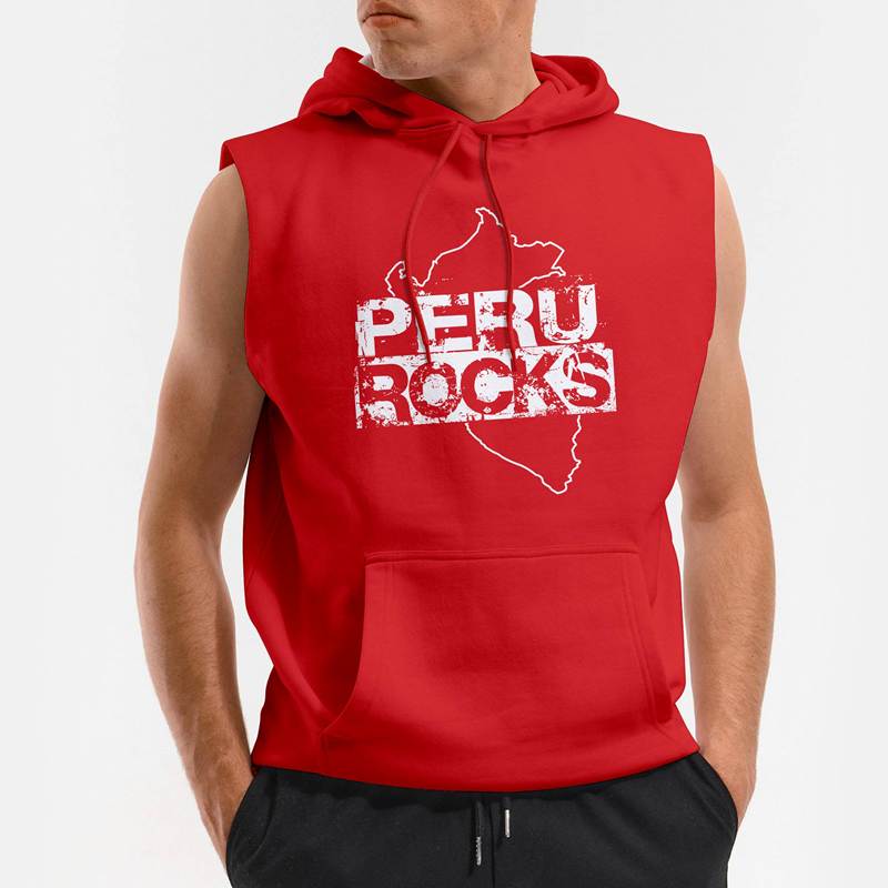 Polera Capucha sin Mangas Peru Rocks Mapa (D0020 Boleto.Store)