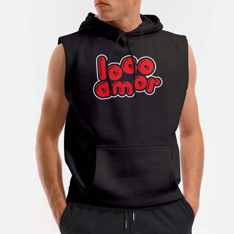 Polera Capucha sin Mangas Loco Amor (D0029 Boleto.Store)