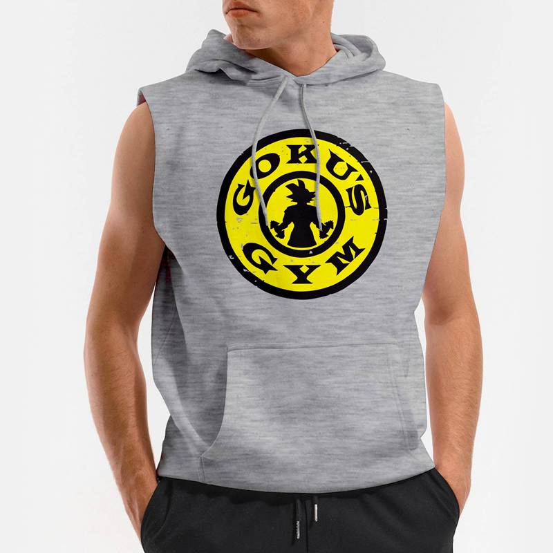 Polera Capucha sin Mangas Goku'S Gym (D0043 Boleto.Store)