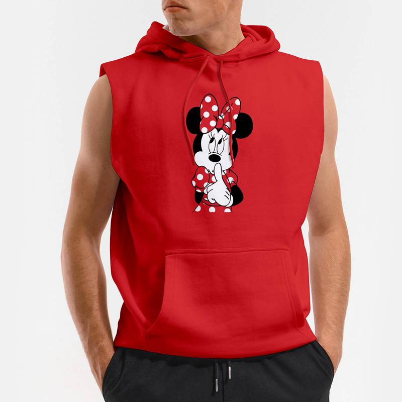 Polera Capucha sin Mangas Minnie Pensando (D1708 Boleto.Store)
